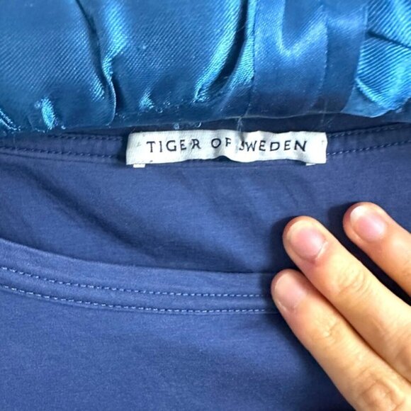 TIGER OF SWEDEN designer men’s OLAF T-SHIRT top LIGHT INK navy prima cotton XXL - Picture 12 of 12